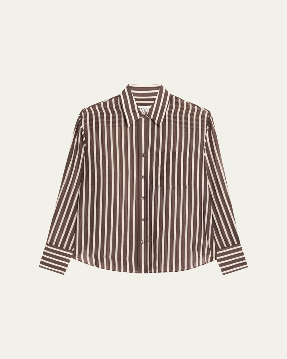 Joey Striped Cotton-Silk Shirt
